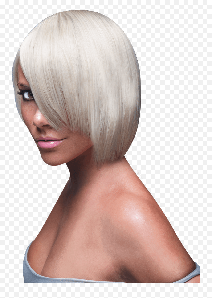 Short Bob Gkhair Blonde Grey Hair - Lace Wig Png,Short Hair Png