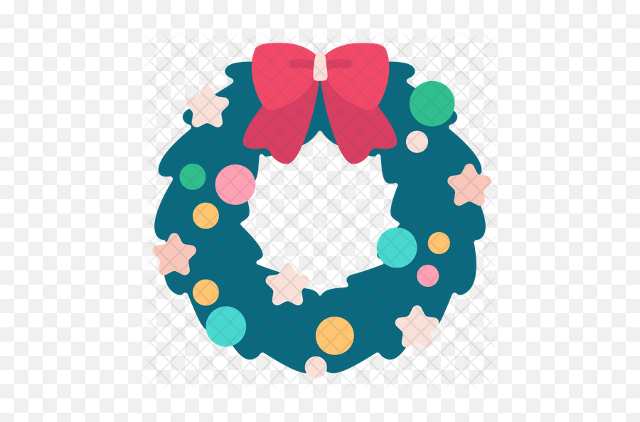 Christmas Wreath Icon - Circle Png,Christmas Reef Png