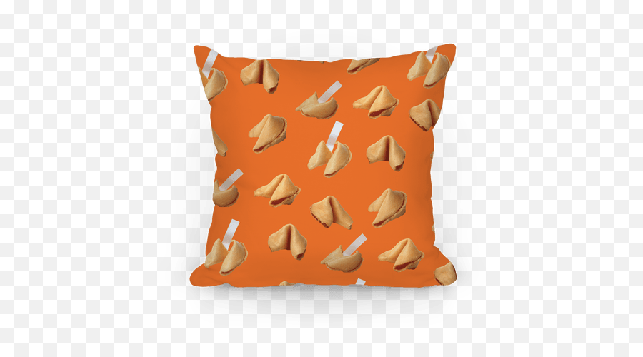 Fortune Cookie Pillow Orange Pillows Lookhuman - Cushion Png,Fortune Cookie Png