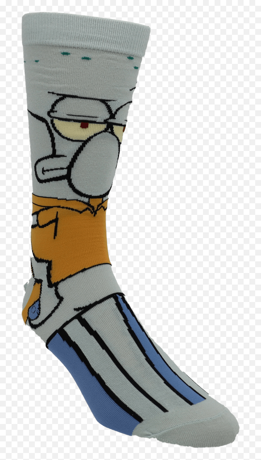 Nickelodeon Spongebob Squarepants Squidward 360 Cartoon Socks - Squidward Socks Png,Squidward Png