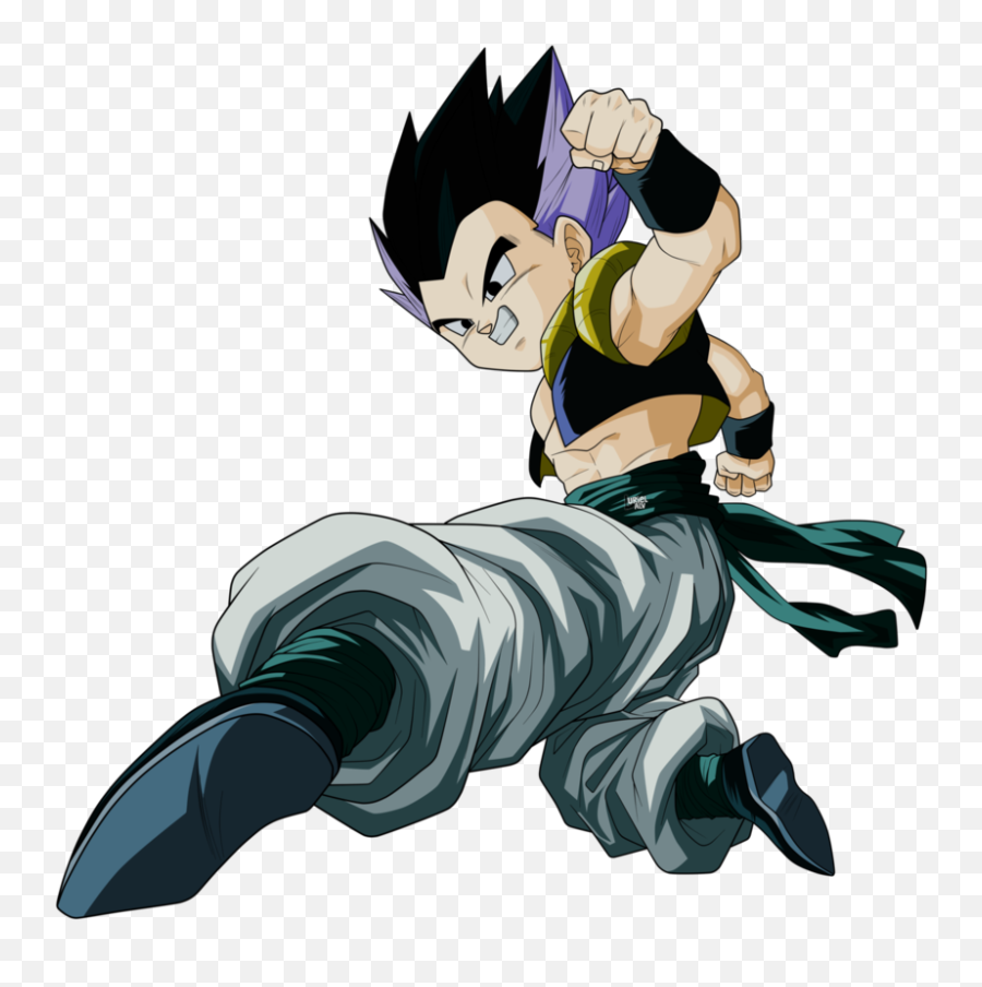 Download Hd Gotenks By Urielalv - Cartoon Transparent Png Gotenks Png,Gotenks Png