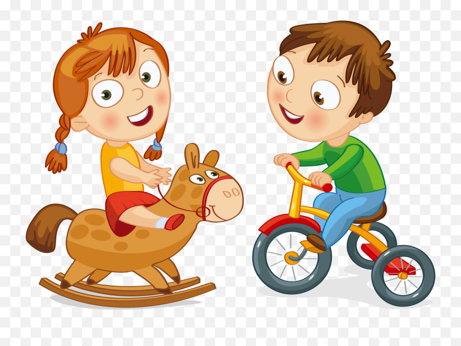 Tricycle Clipart Toddler Bike - Toddlers Playing Clipart Png,Tricycle Png