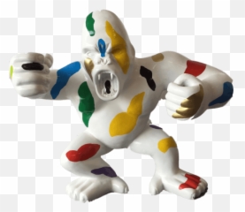 King Kong Xl En Résine De Couleur Zèbre Multicolore - Figurine Png,King Kong Png