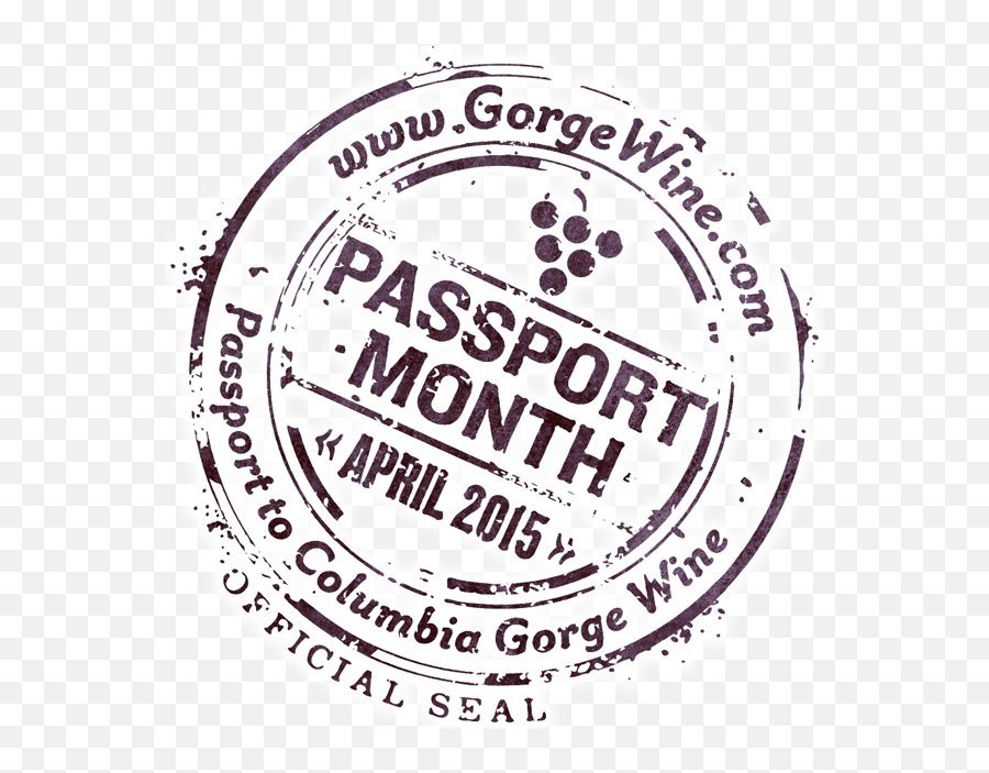 Sip With Me April Is Columbia Gorge Wine Passport Month - Circle Png,Passport Stamp Png