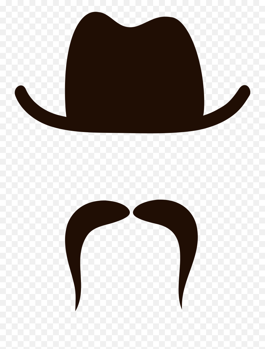 Moustache Beard Clip Art - Hat And Mustache Png,Mustache Png Transparent