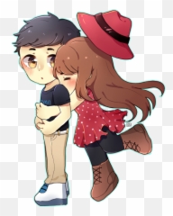 Rainy - Couple Hug Pic Cartoon Png,Anime Couple Transparent