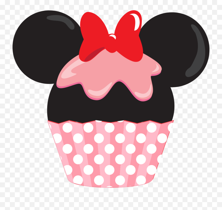 Candy Treats Disney Cupcakes Minnie Mouse - Minnie Mouse Cake Draw Png,Minnie Mouse Head Png