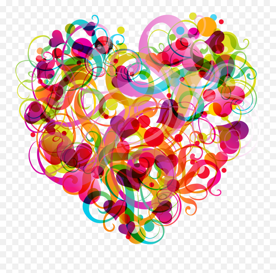 Abstract Colorful Heart Png Clipart Best Web Pattern