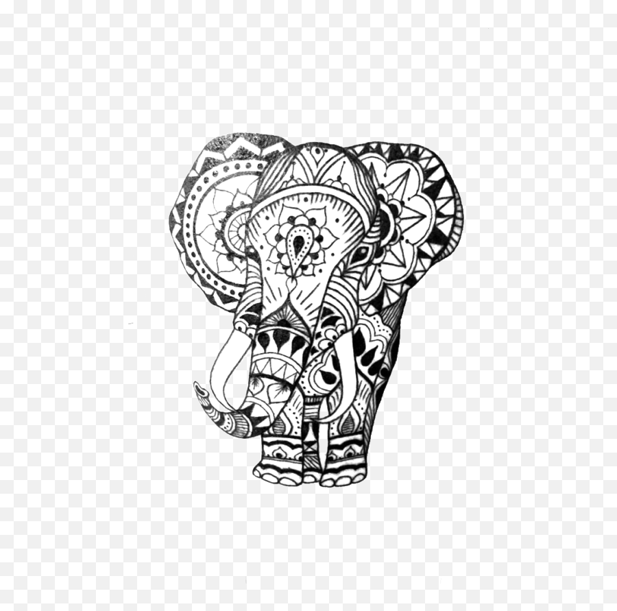 Sleeve Tattoo Elephant Mehndi Henna - Elephant Motif Png Elephant Mandala Tattoo,Henna Png