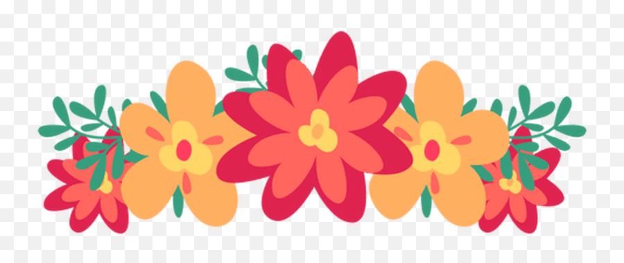 Red Flower Crown Png - Orange Red Flower Crown Transparent Flower Crown Png Vector,Flower Crown Transparent