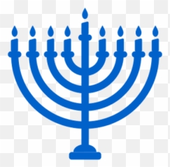 Blue Menorah Hanukkah Transparent Png - Menorah Hanukkah,Hanukkah Png