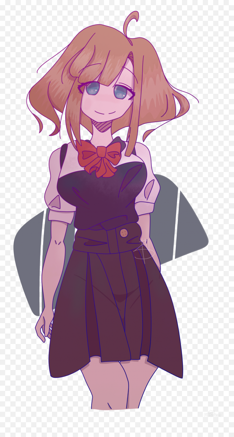 Original Anime Character School Girl - Cartoon Png,Anime Character Png