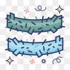 Tinsel Icon Of Colored Outline Style - Clip Art Png,Tinsel Png