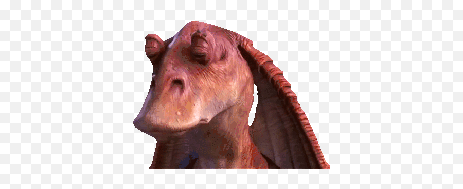 Star Wars Smile Gif - Jar Jar Binks Gif Transparent Png,Jar Jar Binks Png