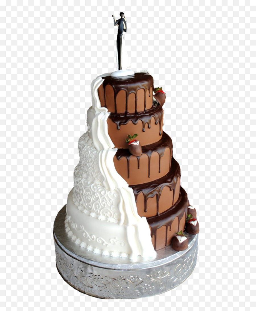 Download Wedding Cakes - Half And Half Wedding Cake Png,Cakes Png