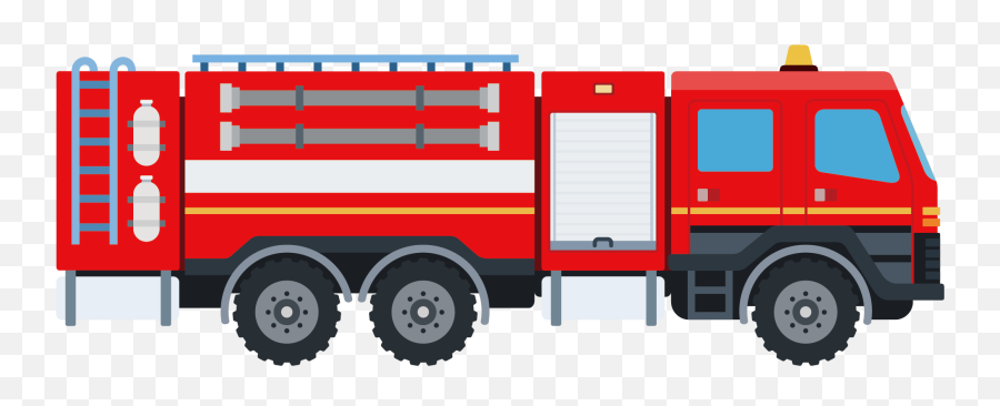Red Fire Truck Vector Png Download - Vector Fire Truck Png,Firetruck Png