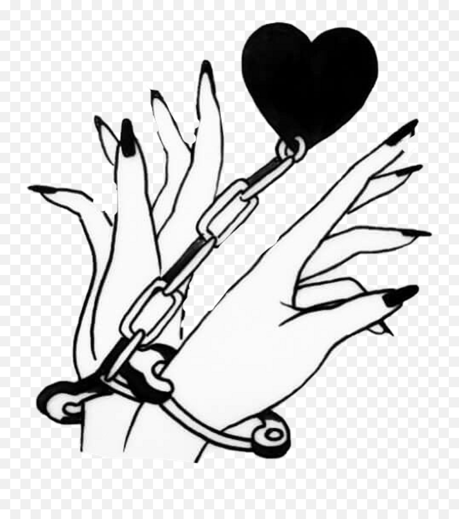 Kinky Sticker - Handcuff Drawings Png,Heart Drawing Png