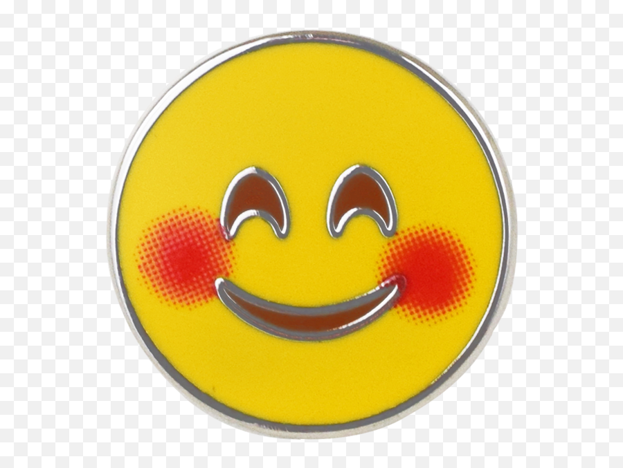 Download Hd Blush Emoji Pin - Pin Transparent Png Image Happy,Blush Emoji Png