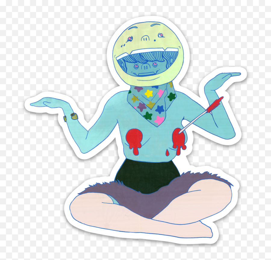 Ouch My Boob Sticker - For Yoga Png,Boob Png