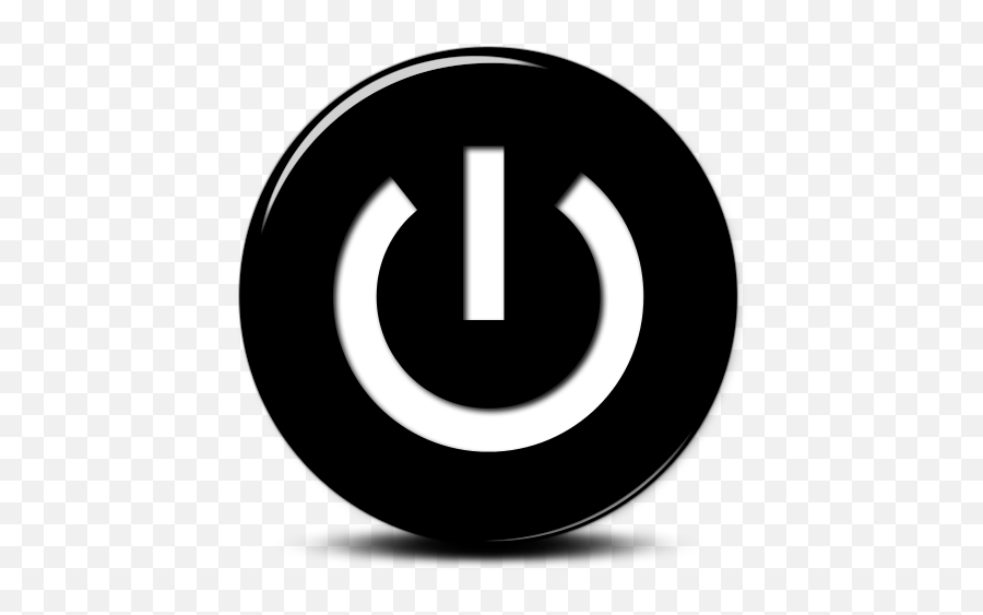 Black Power Button Icon Png Transparent - Dot,Black Power Logo