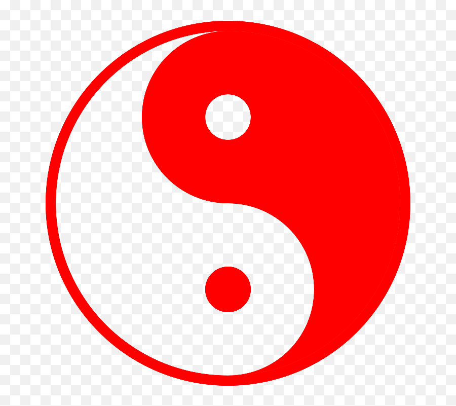 Red And White Yin Yang Symbol - Red And White Yin Yang Png,Yin Yang Symbol Png