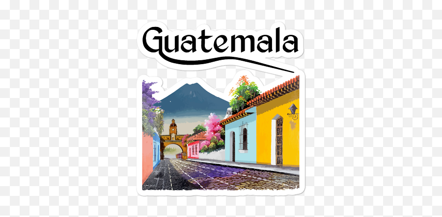 Guatemala Antigua Sticker 4x4 Quetzal - Tikal Sticker Png,Guatemala Png