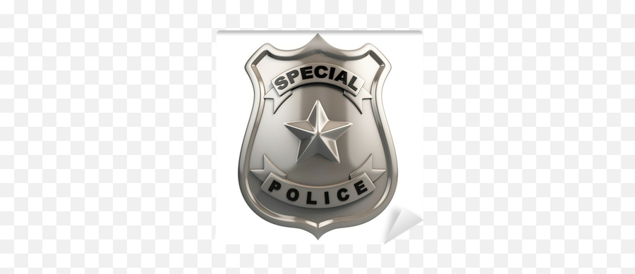 Police Badge Isolated Wall Mural - Badge Png,Blank Police Badge Png
