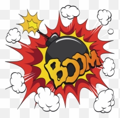 The Exploded Transprent Png - Bomb Explosion Clipart Exploding Emoji