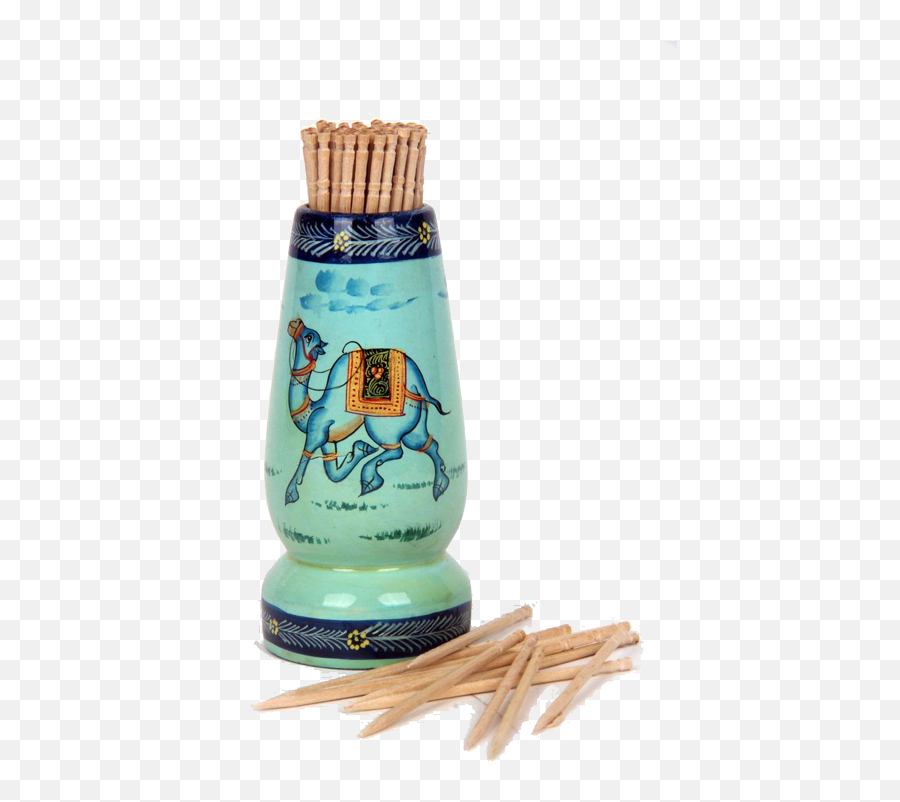 Hand Painted Wooden Toothpick Holders - Elephant Png,Toothpick Png