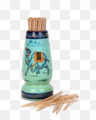 Hand Painted Wooden Toothpick Holders - Elephant Png,Toothpick Png