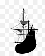 Sailing Ship Silhouette Tall Clip - Koksijde Beach Png,Sailing Ship Png