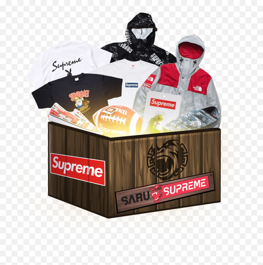 Supreme Box Logo Mystery Sarugeneral - Supreme Accessories Mystery Box Png,Supreme Box Logo Png