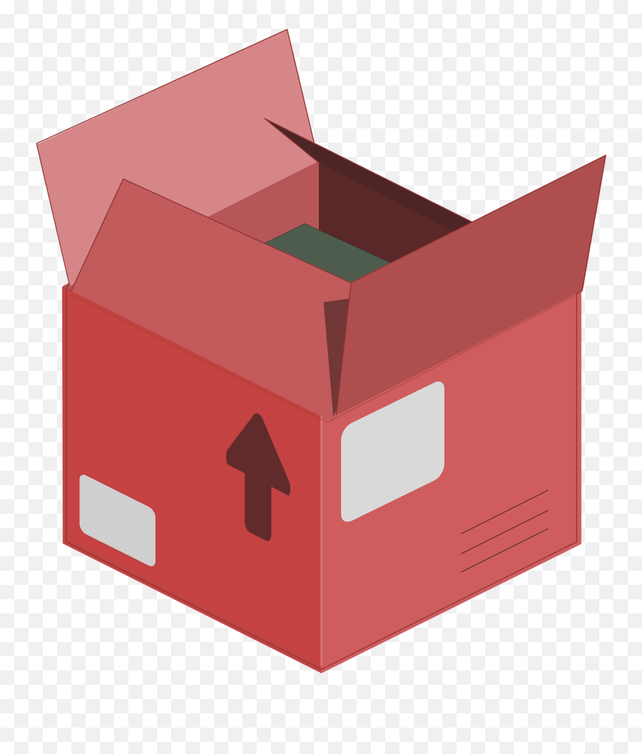 Red Opened Carton Box Clipart Free Download Transparent - Cardboard Box Png,Carton Box Icon