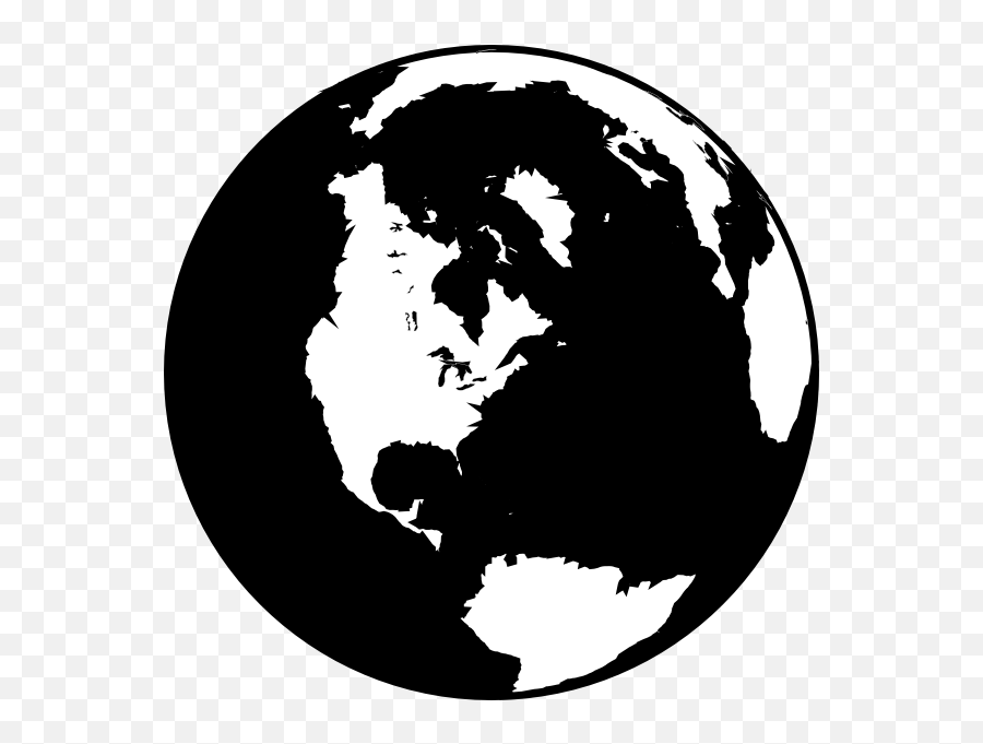 Globe Black And White Clipart - Clipart Suggest Black And White Globe Png,Kokopelli Icon