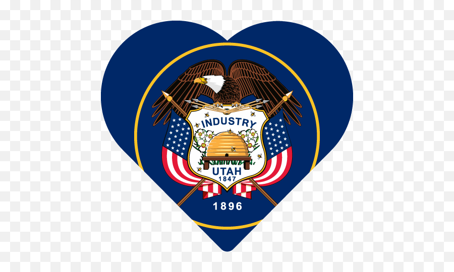 Vector Country Flag Of Utah - Heart Vector World Flags Utah State Flag Png,Ut Icon