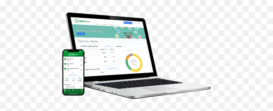 Online U0026 Mobile Banking - Manage Your Account Online Wafd Bank Laptop With Empty Screen Art Png,Where Is The Account Icon On Fitbit Dashboard