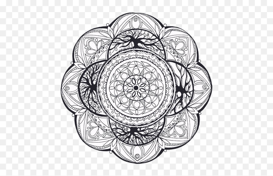 Mandala Spiritual Symbol Public Domain Vectors Png Icon