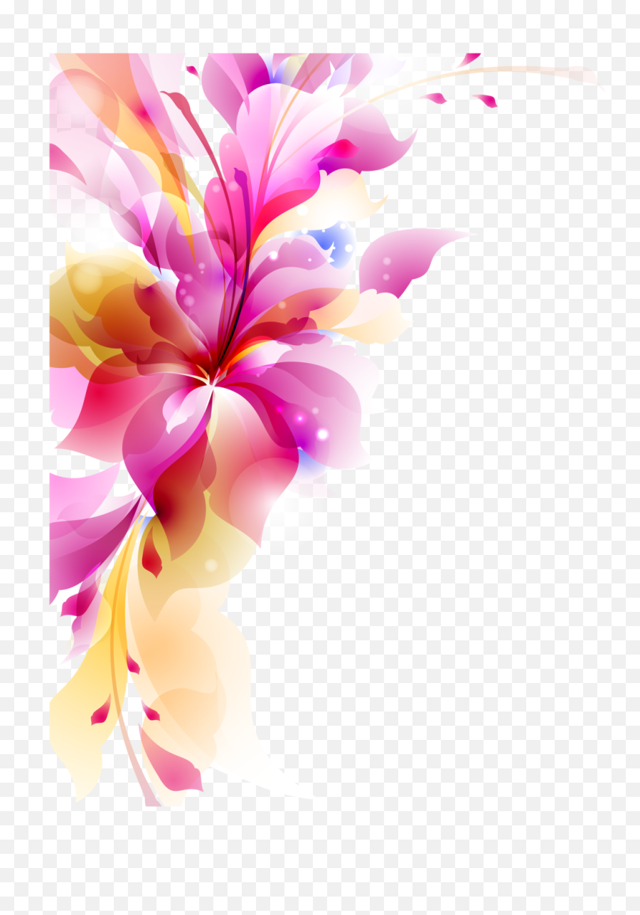 Abstract Flower Transparent - 16421 Transparentpng Vector Flowers In Png,Abstract Png