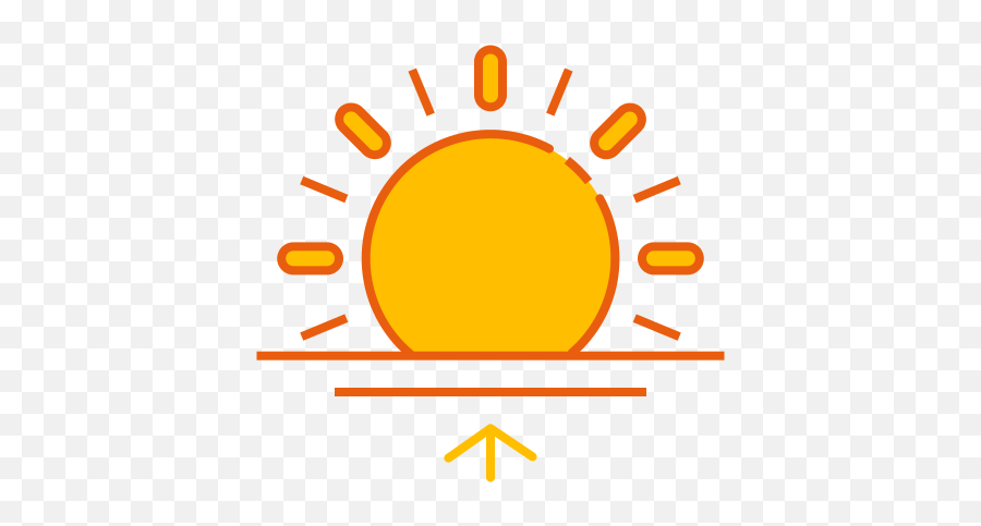 Icon Sunrise Lineal Color Icons Png Half Sun