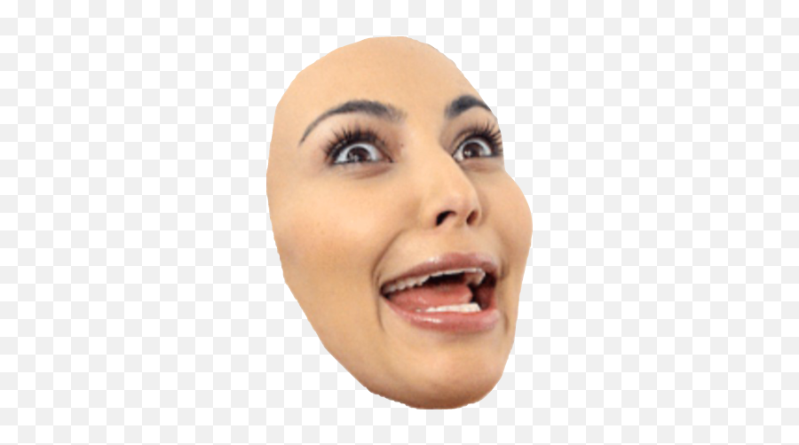Download Super Crazy Face Kim Kardashian Icon Just For Your - Memes Celebrity Png,Crazy Face Png