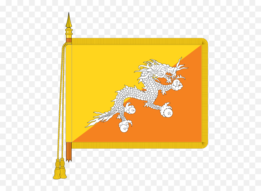 Buy Ceremonial Bhutan Flag Online - Bhutan Flag Square Png,Bolivia Flag Png
