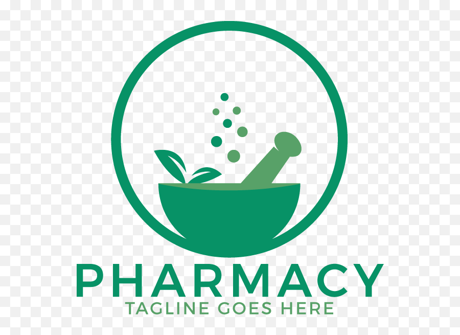 Pharmacy Medical Logo Natural Mortar And Pestle Logotype - Emblem Png,Medical Logo