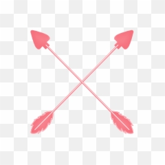 Pink Arrow Png - 2 Hearts Arrow And Ribbons Crossed Arrows Clip Art