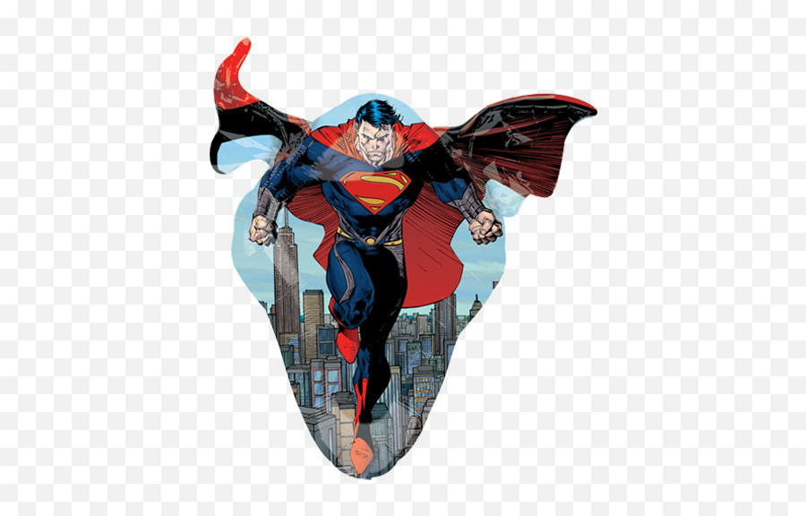 31 Superman Man Of Steel Supershape Foil Balloon - Man Of Steel Png,Superman Flying Png