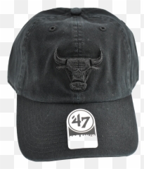 Chicago Bulls Black 47 Brand Nba Dad - 47 Brand Chicago Bulls Dad Hat Png,Black Bulls Logo