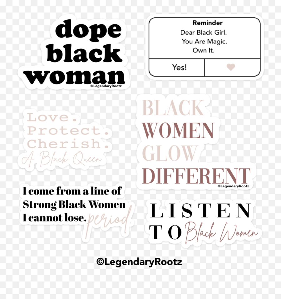 Dope Black Woman Sticker Pack - Calligraphy Png,Dope Png