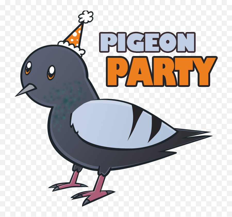 Pigeon Cartoon Character Stock Vector - Pigeon With A Cartoon Pigeons Png,Birthday  Hat Png - free transparent png images 