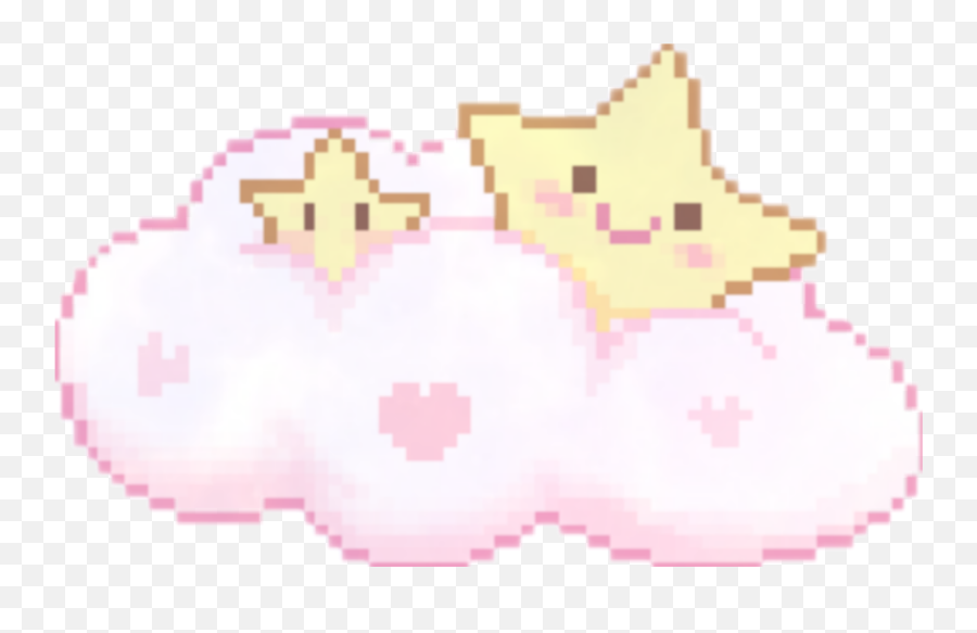 Cute Pixel Cloud Png - Cute Pastel Cloud Transparent,Pixel Star Png