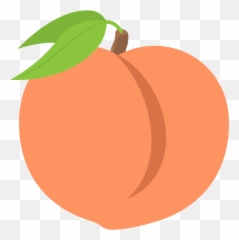 Outline Of Peaches - Transparent Background Emoji png