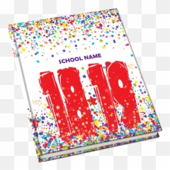 Download Confetti Celebration Yearbook Cover Creative - png
